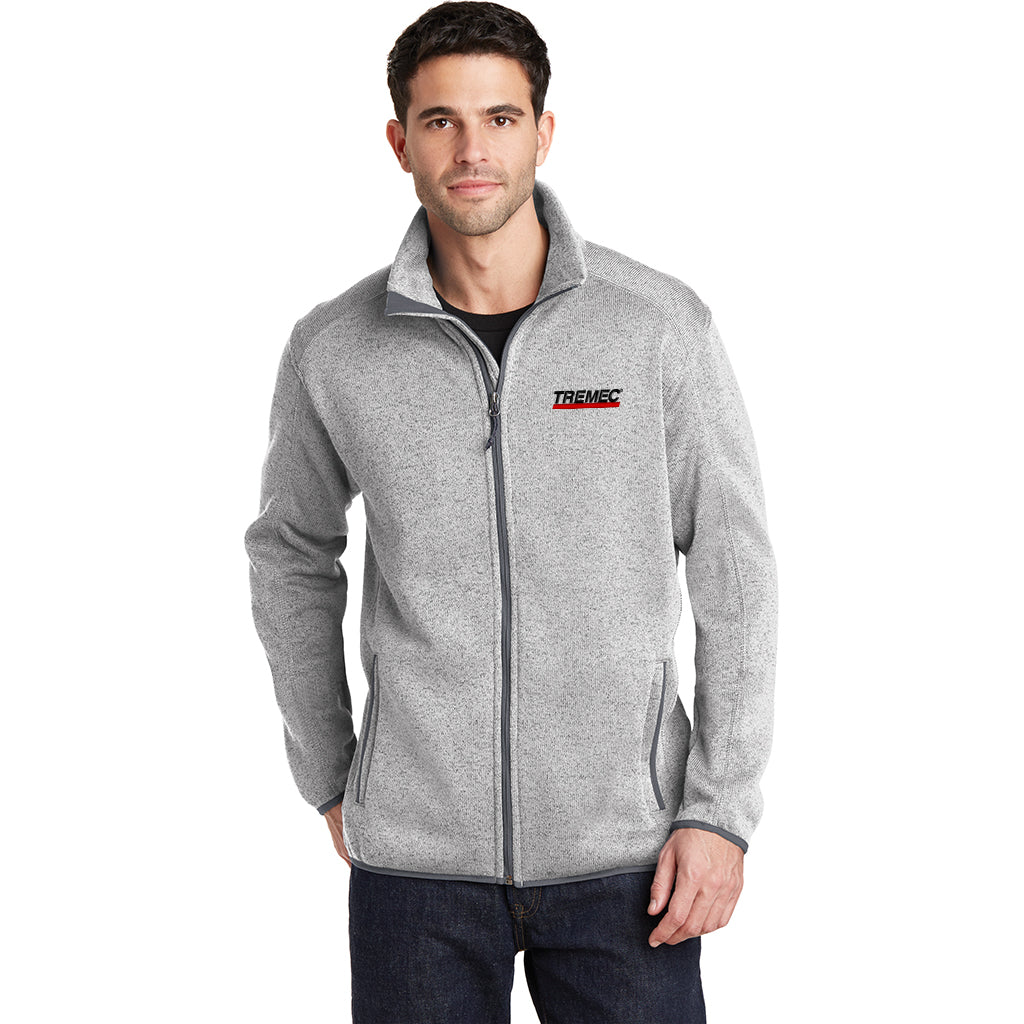 Men’s Full-Zip Fleece Jacket (Heather Gray)