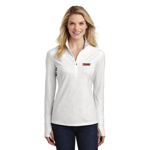 Women’s Reflective Heather Pullover with ½-Zip (White)